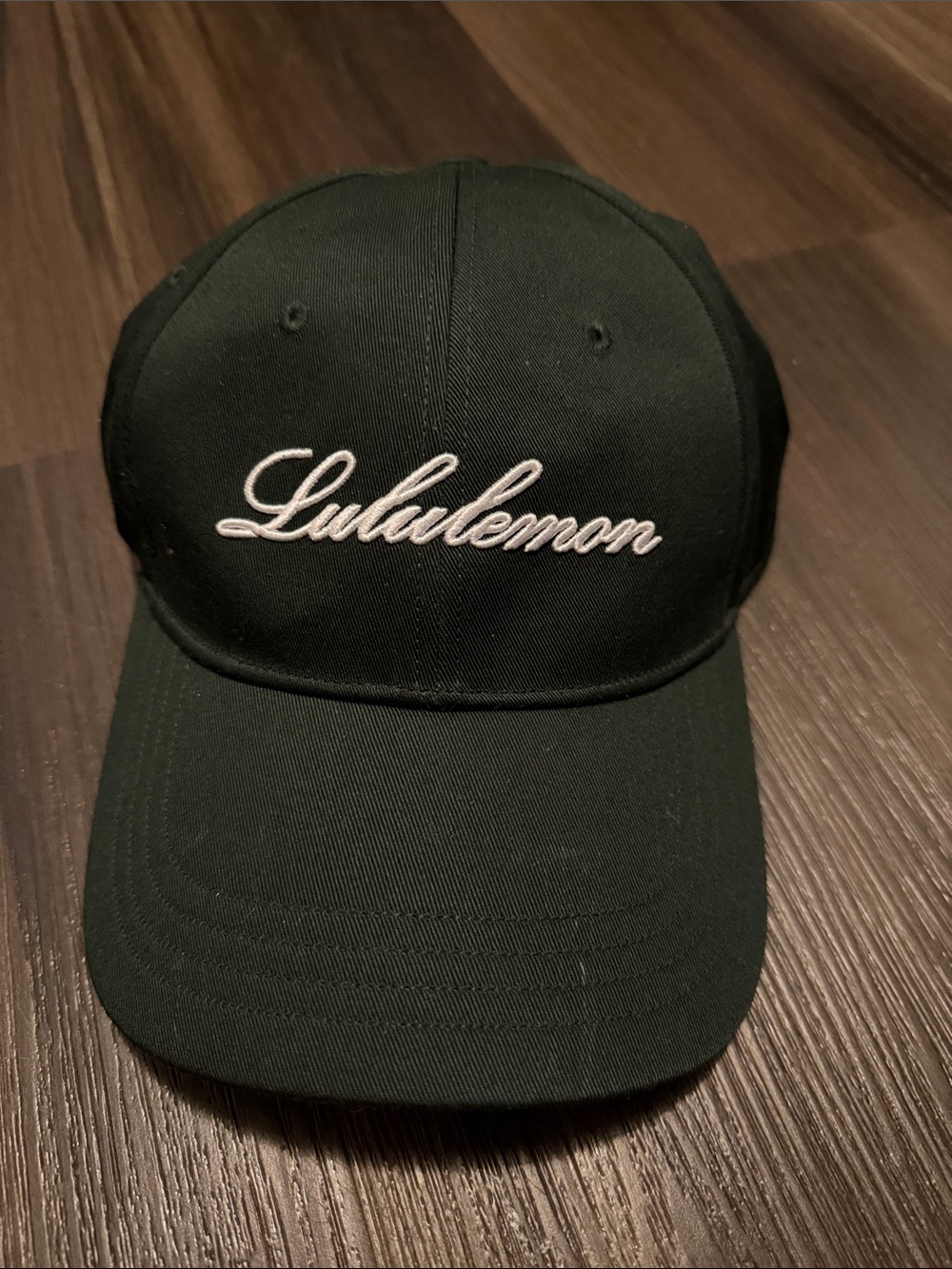 lululemon athletica dark green Cap with White Script Logo s/m